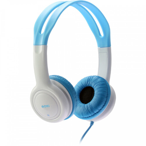 Moki Volume Limited Headphones For Kids - Blue / White