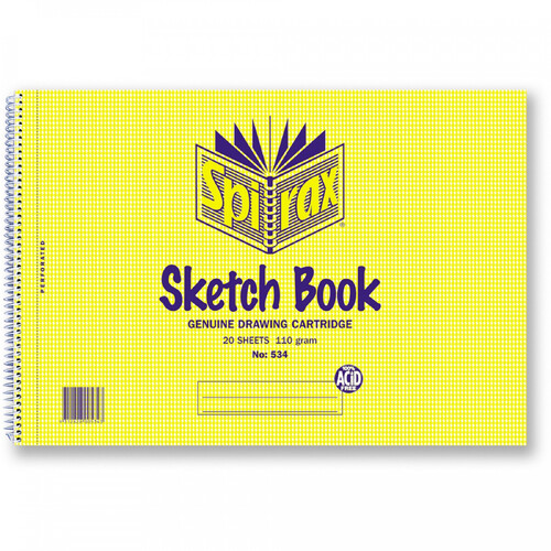 Spirax 534 Sketch Book 110gsm  212X297mm A4 40Pg Sb