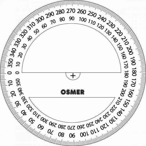 Osmer Protractor 360 Degree Circle 10cm