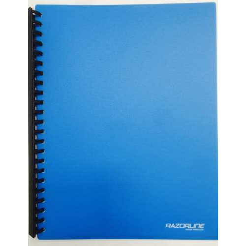 A4 PP Refillable Display Book 20 pocket Blue