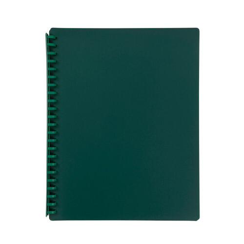 A4 PP Refillable Display Book 20 pocket Green
