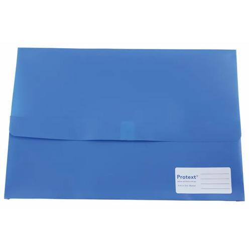 Blue Document Wallet (Polypick) Velcro | Each