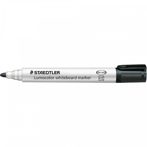 Staedtler 351 Drysafe Bullet Whiteboard Marker Black